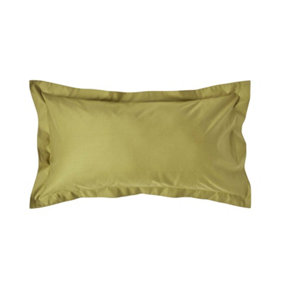 Homescapes Olive Green Egyptian Cotton Oxford Pillowcase 1000 TC, King Size