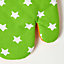 Homescapes Orange and Green Stars Cotton Oven Glove