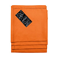 Homescapes Orange Cotton Fabric 4 Napkins Set