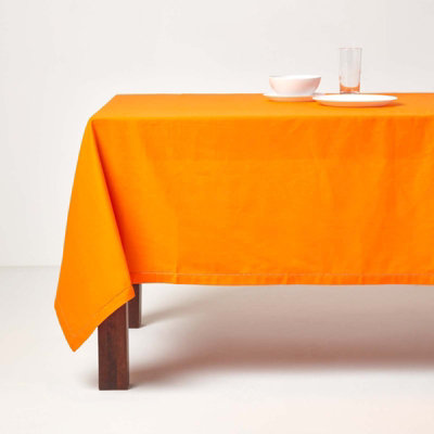 Homescapes Orange Tablecloth 137 x 228 cm