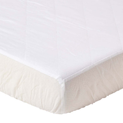 Homescapes Organic 300 TC Luxury Quilted Deep Fitted Double Mattress Protector