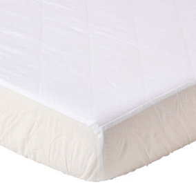 Homescapes Organic 300 TC Luxury Quilted Deep Fitted Double Mattress Protector