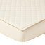 Homescapes Organic 300 TC Luxury Quilted Deep Fitted King Size Mattress Protector