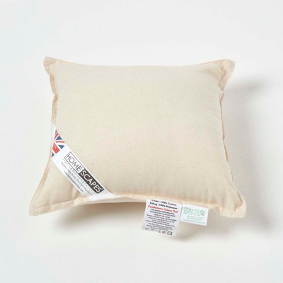 Homescapes Organic Cotton Cushion Pad 30 x 30 cm (12 x 12")