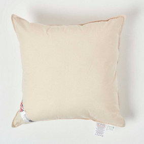 Homescapes Organic Cotton Cushion Pad 50 x 50 cm (20 x 20")