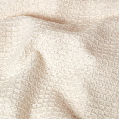 Homescapes Organic Cotton Waffle Blanket/ Throw Natural, 178 x 228 cm