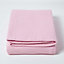 Homescapes Organic Cotton Waffle Blanket/ Throw Pink, 250 x 230 cm