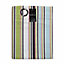 Homescapes Osaka Green Stripes Ready Made Eyelet Curtain Pair, 137 x 228 cm Drop