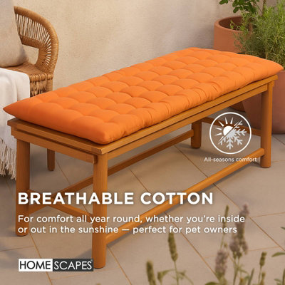 Homescapes Cream Garden Bench Cushion Homescapes Outdoor Bench