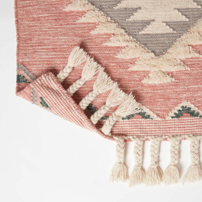 【Vintage】Hand Knit Rug 170×100 The Knitted Co. 100% Jute Area Rug 10x14 Feet Rectangle