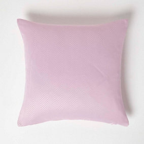 Homescapes Pastel Pink Herringbone Chevron Cushion Cover
