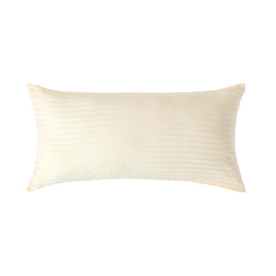 Homescapes Pastel Yellow Continental Egyptian Cotton Pillowcase 330 TC, 40 x 80 cm