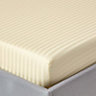 Homescapes Pastel Yellow Egyptian Cotton Satin Stripe Fitted Sheet 330 TC, Double