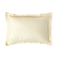 Homescapes Pastel Yellow Egyptian Cotton Satin Stripe Oxford Pillowcase 330 TC