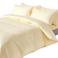 Homescapes Pastel Yellow Egyptian Cotton Single Duvet Cover with One Pillowcase, 330 TC