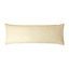 Homescapes Pastel Yellow Egyptian Cotton Ultrasoft Body Pillowcase 330 TC