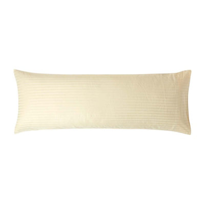 Homescapes Pastel Yellow Egyptian Cotton Ultrasoft Body Pillowcase 330 TC