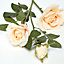 Homescapes Peach Rose Spray Single Stem 84 cm