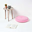 Homescapes Pink and Grey Round Floor Cushion
