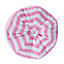 Homescapes Pink and White Stripe Pleated Round Floor Cushion