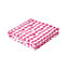 Homescapes Pink Block Check Cotton Gingham Floor Cushion, 50 x 50 cm