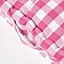 Homescapes Pink Block Check Cotton Gingham Floor Cushion, 50 x 50 cm
