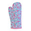 Homescapes Pink Butterflies Cotton Oven Glove