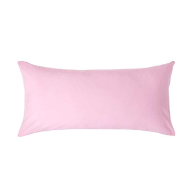 Homescapes Pink Continental Egyptian Cotton Pillowcase 200 TC, 40 x 80 cm