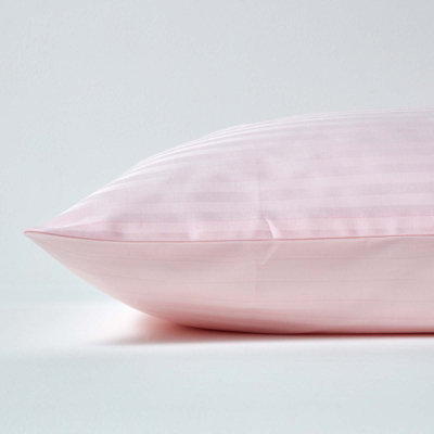 Homescapes Pink Continental Egyptian Cotton Pillowcase 330 TC, 40 x 40 cm