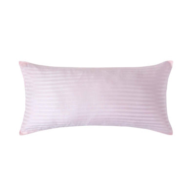 Homescapes Pink Continental Egyptian Cotton Pillowcase 330 TC, 40 x 80 cm