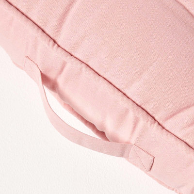 Homescapes Pink Cotton 2 Seater Booster Cushion