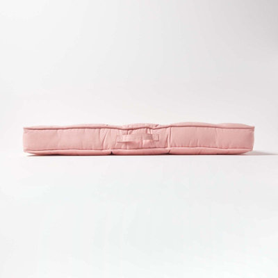 Homescapes Pink Cotton 2 Seater Booster Cushion