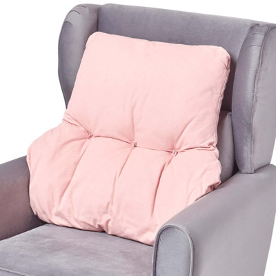 Homescapes Pink Cotton Back Support Cushion