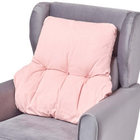 Homescapes Pink Cotton Back Support Cushion
