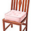 Homescapes Pink Cotton Dining Booster Cushion