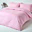 Homescapes Pink Egyptian Cotton Duvet Cover with Pillowcases 200 TC, Double
