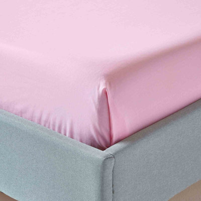 Homescapes Pink Egyptian Cotton Flat Sheet 200 TC, Single