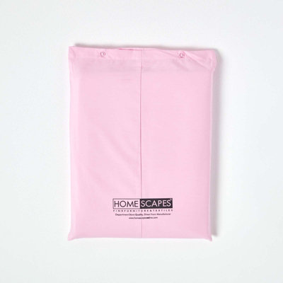Homescapes Pink Egyptian Cotton Single Duvet Cover with One Pillowcase, 200 TC
