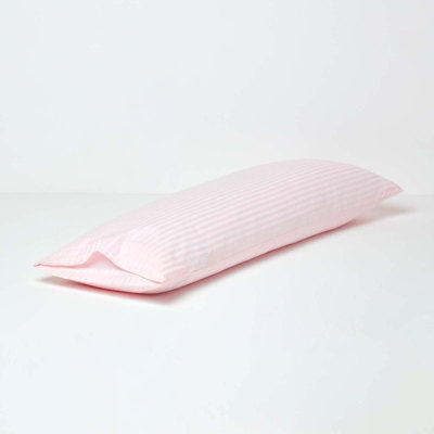 Homescapes Pink Egyptian Cotton Ultrasoft Body Pillowcase 330 TC