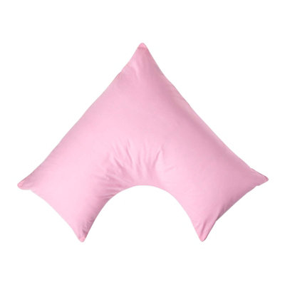 Homescapes Pink Egyptian Cotton V Shaped Pillowcase 200 TC DIY at B&Q