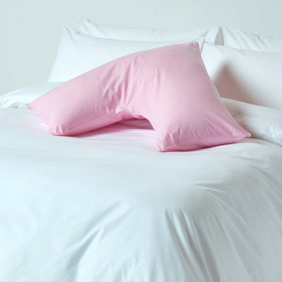 Homescapes Pink Egyptian Cotton V Shaped Pillowcase 200 TC
