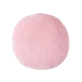 Homescapes Pink Velvet Cushion, 40 cm Round