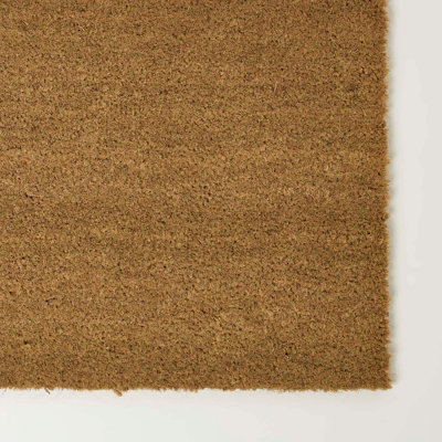 Homescapes Plain Coir Double Door Mat Runner 120 x 45 cm