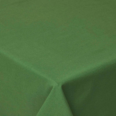 Homescapes Plain Cotton Dark Green Tablecloth 137 x 137 cm