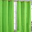 Homescapes Plain Green Cotton Eyelet Curtains 117 x 137 cm