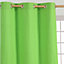 Homescapes Plain Green Cotton Eyelet Curtains 117 x 137 cm