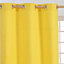 Homescapes Plain Yellow Cotton Eyelet Curtains 137 x 182 cm