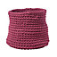 Homescapes Plum Cotton Knitted Round Storage Basket, 42 x 37cm