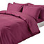Homescapes Plum Egyptian Cotton Duvet Cover with Pillowcases 200 TC, King