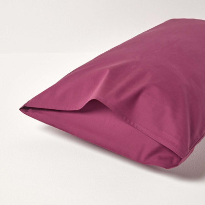 Homescapes Plum Egyptian Cotton Housewife Pillowcase 200 TC